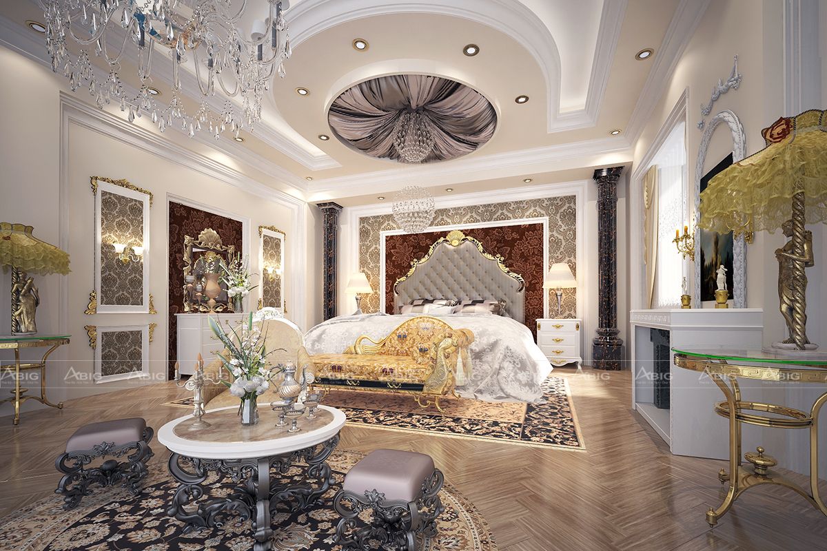 Thiết kế nội thất Luxury cực cao quý cho phòng ngủ