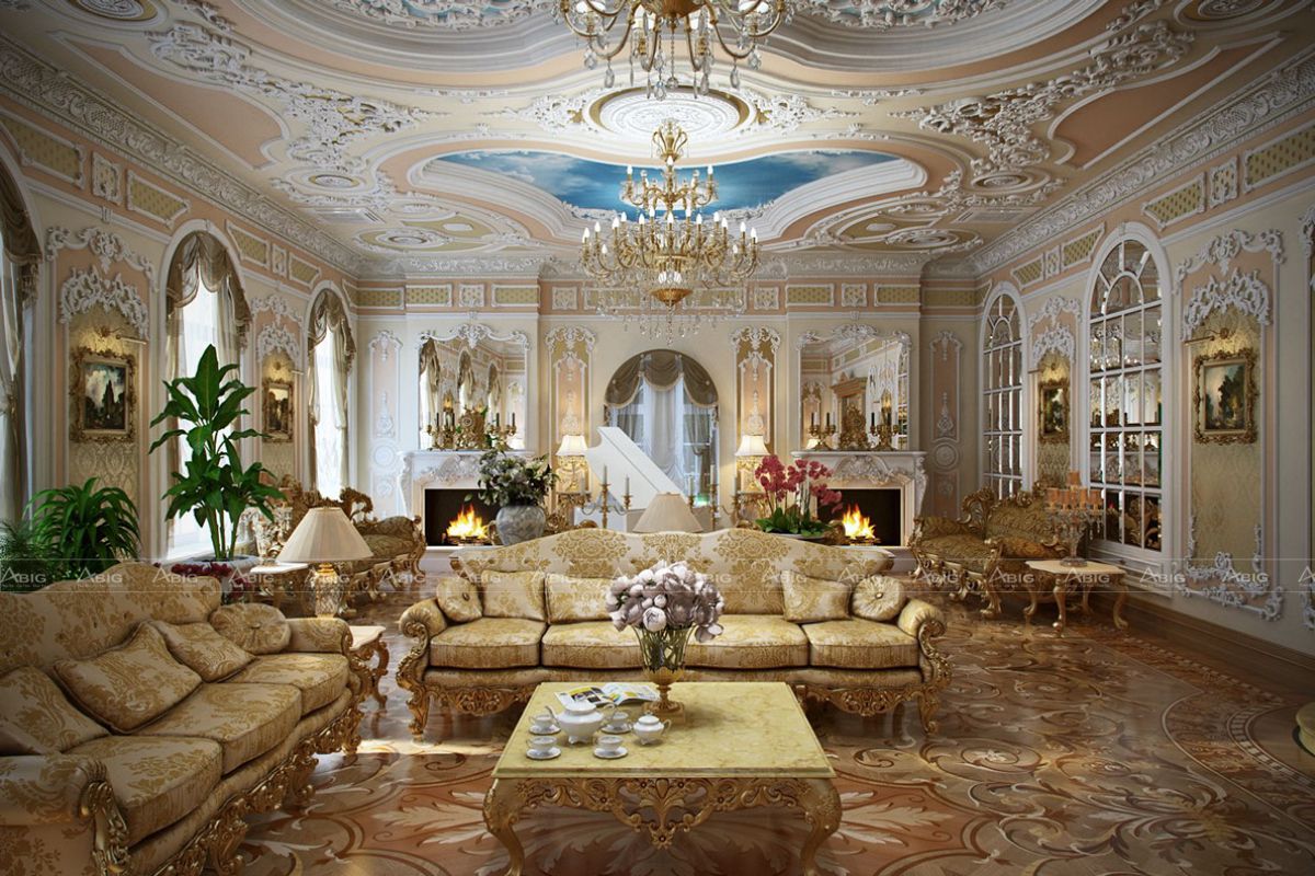Thiết kế nội thất phong cách Rococo Luxury