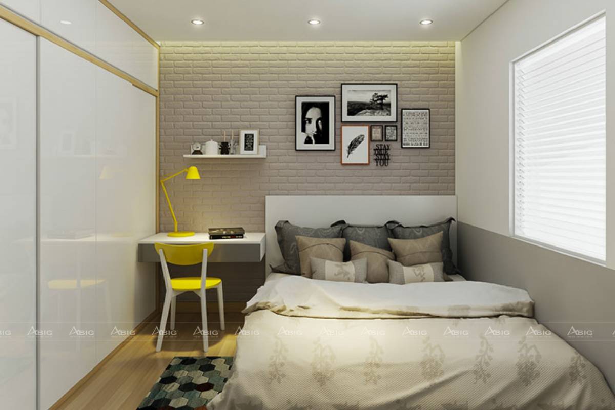 Phòng ngủ chính với sự trẻ trung và năng động trong thiết kế.
