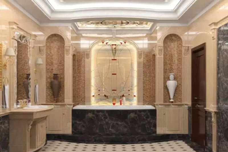 Nhà tắm phong cách hoàng gia tân cổ điển 