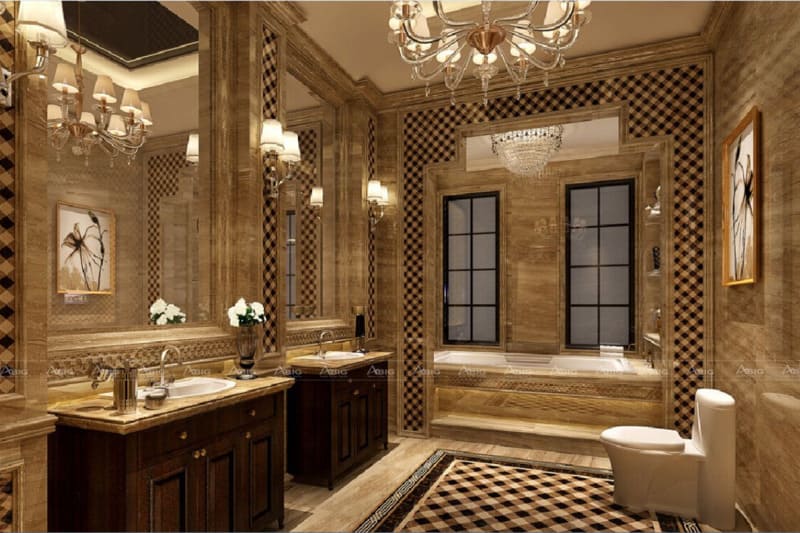 Nhà vệ sinh thiết kế theo phong cách tân cổ điển