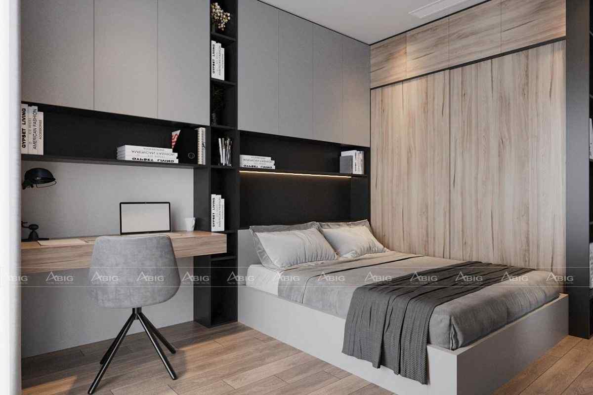 Thiết kế phòng ngủ trong nhà 160m2 hài hòa với phong cách chung