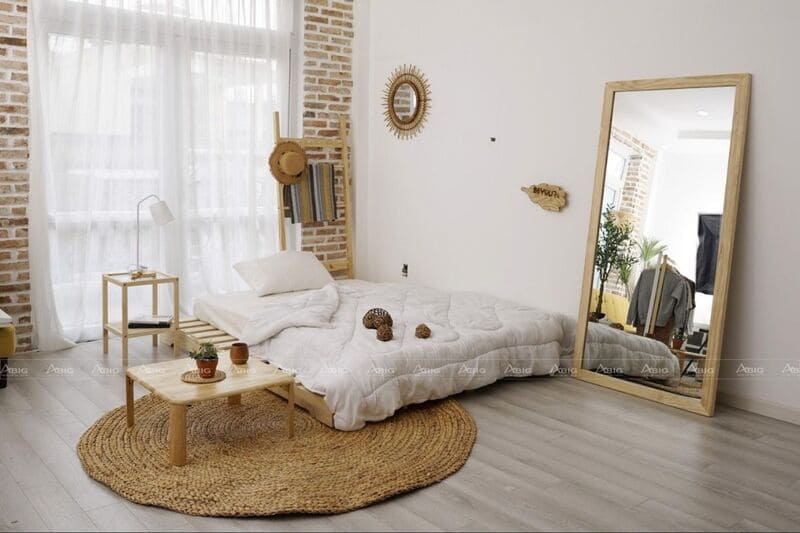 nội thất phòng ngủ được làm từ gỗ pallet ấn tượng