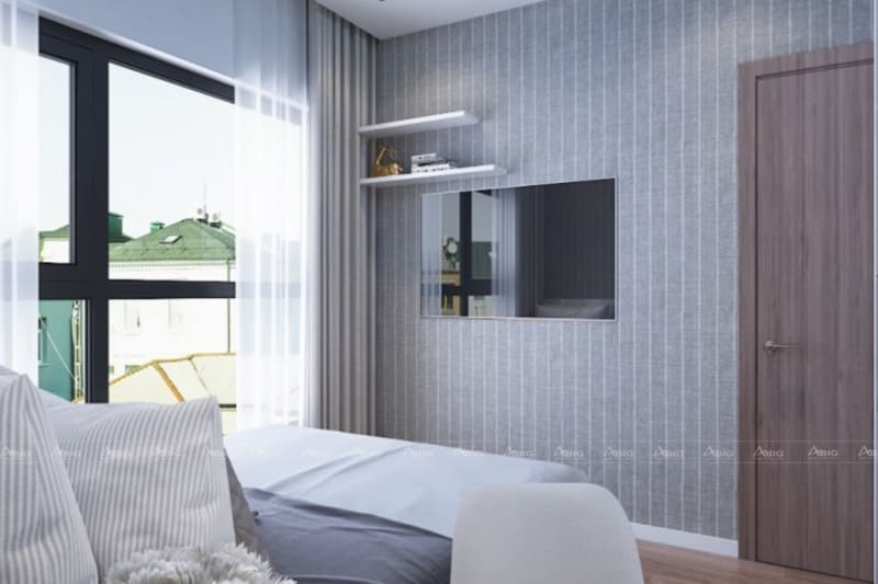 mẫu thiết kế phòng ngủ chung cư tiết kiệm không gian
