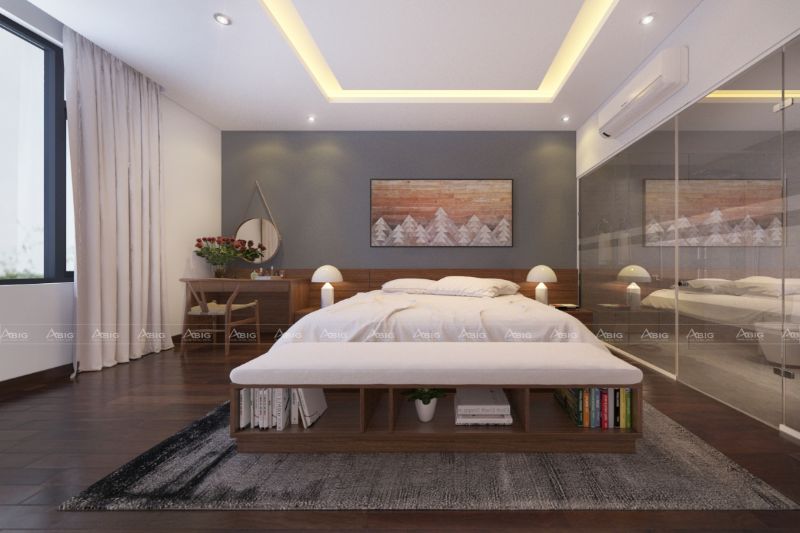 Phòng ngủ được thiết kế riêng tư và yên tĩnh nhưng vẫn đầy đủ ánh sáng