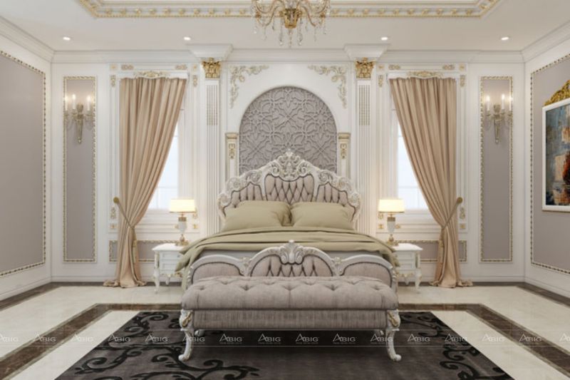 Thiết kế nội thất phòng ngủ kiểu Pháp
