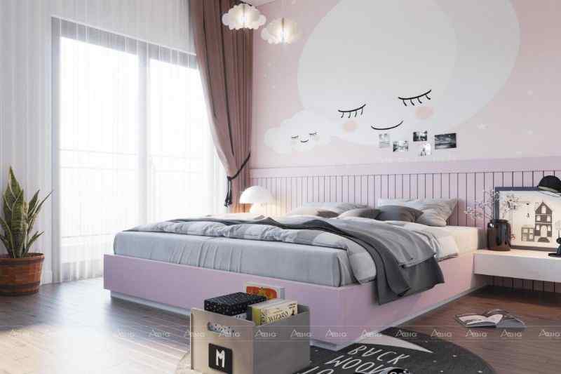 Phòng ngủ con với màu sắc và họa tiết dễ thương