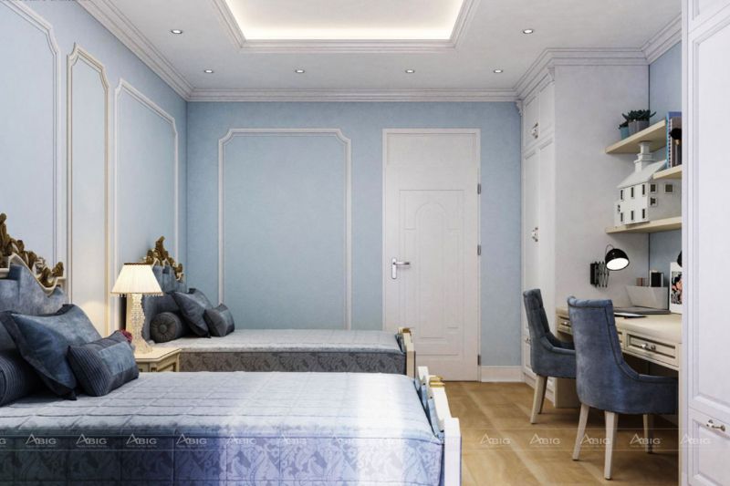 Phòng ngủ phụ màu xanh dương
