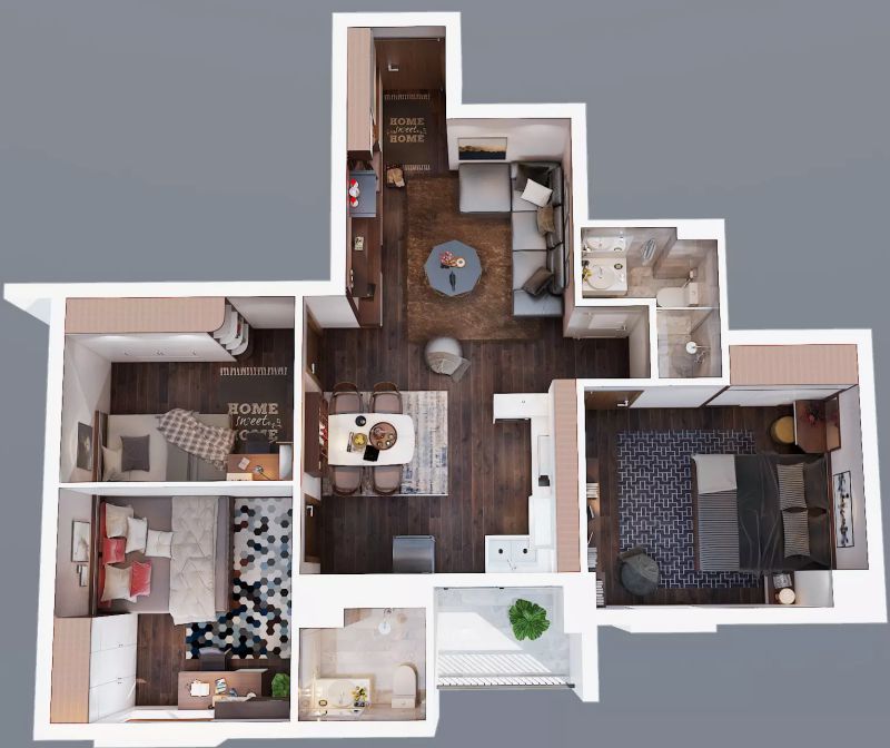 mẫu bản vẽ thiết kế nội thất căn hộ chung cư