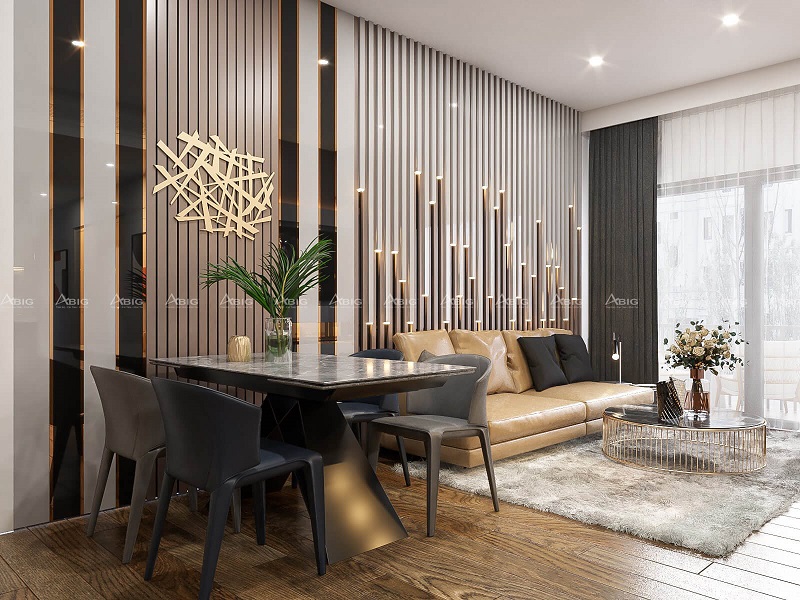 Thiết kế nội thất phòng khách căn hộ Safira Khang Điền