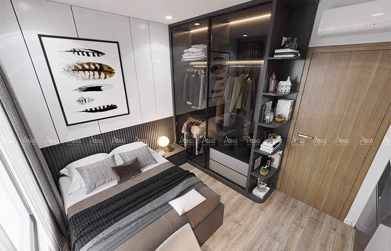 Thiết kế nội thất phòng ngủ chung cư Vinhomes 69m2