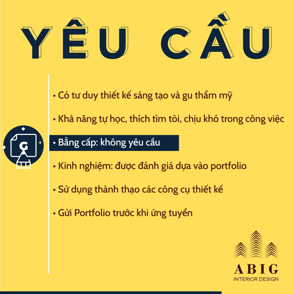 Yêu cầu cho các ứng viên ứng tuyển thiết kế đồ họa