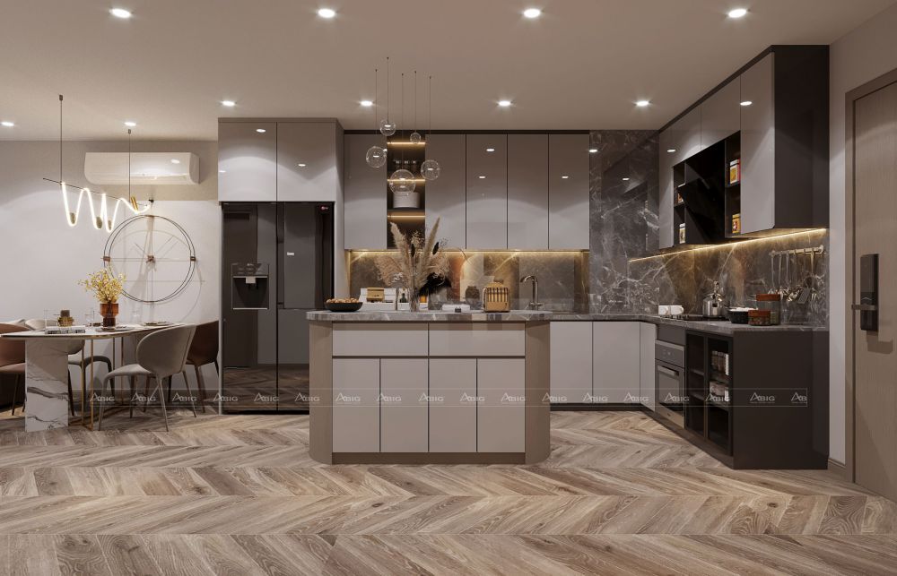 Thiết kế nội thất chung cư Charm City cho phòng bếp