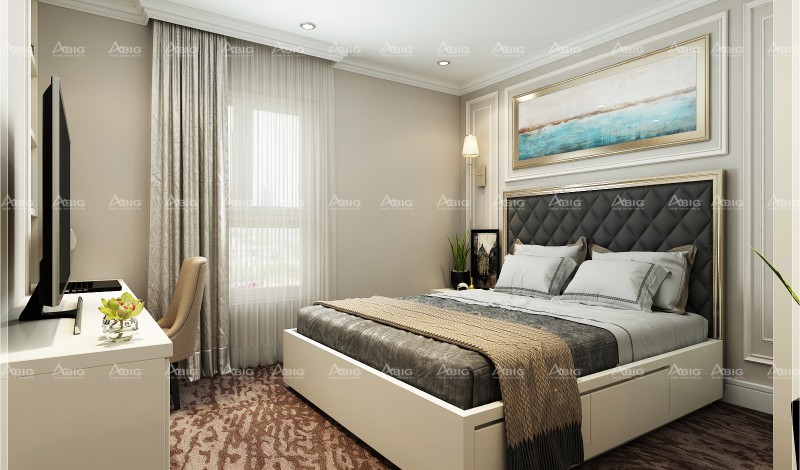 Thiết kế nội thất căn hộ chung cư Hà Đô Centrosa Garden - phòng ngủ 