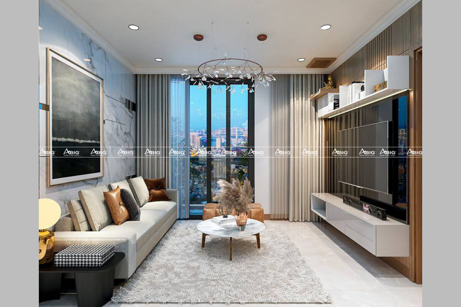 Thiết kế thi công nội thất chung cư Vinhomes Central Park 3 phòng ngủ - 103m2